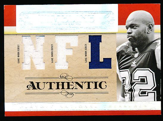 2007 Playoff National Treasures Ftbl. “Timeline Materials” #ES Emmitt Smith, Cowboys