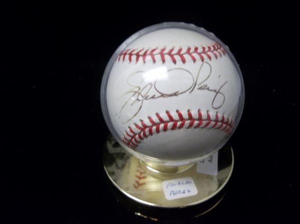 Eduardo Perez Autographed Official NL Leonard Coleman Baseball