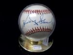 Heathcliff Slocumb Autographed Official NL Leonard Coleman Baseball