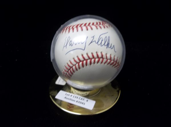 Harry Walker Autographed Official NL William White Baseball