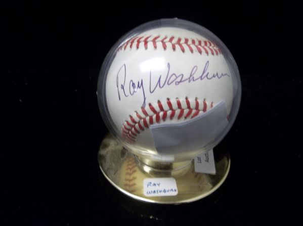 Ray Washburn Autographed Official NL William White Baseball