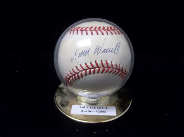 Todd Worrell Autographed Official NL William White Baseball