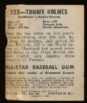 1948/49 Leaf Baseball- #133 Tommy Holmes, Braves- SP