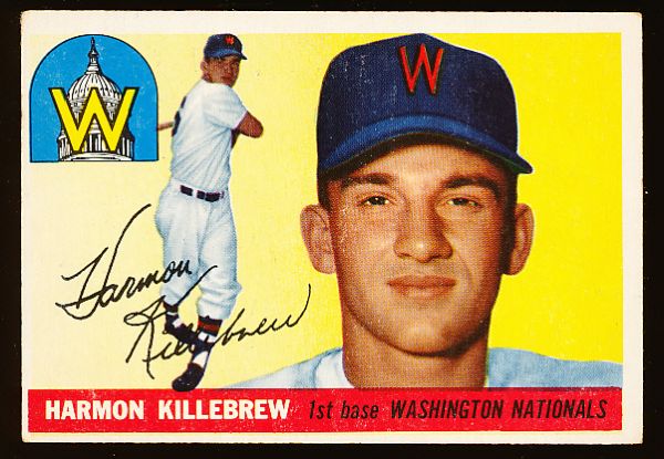 1955 Topps Baseball- #124 Harmon Killebrew, Washington- Rookie!