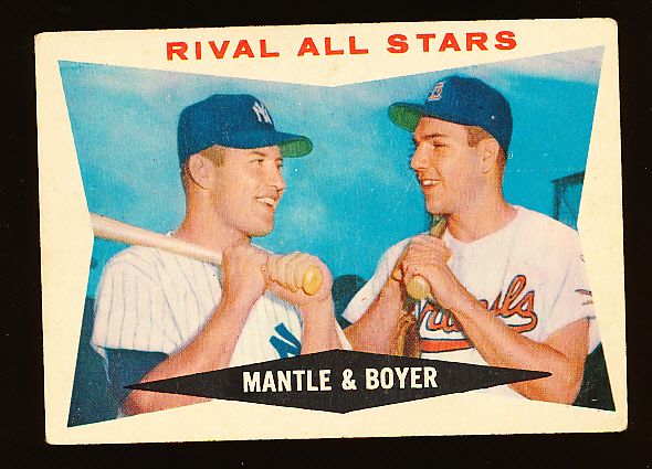 1960 Topps Baseball- #160 Mantle/Ken Boyer