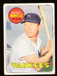 1969 Topps Baseball- #500 Mickey Mantle, Yankees