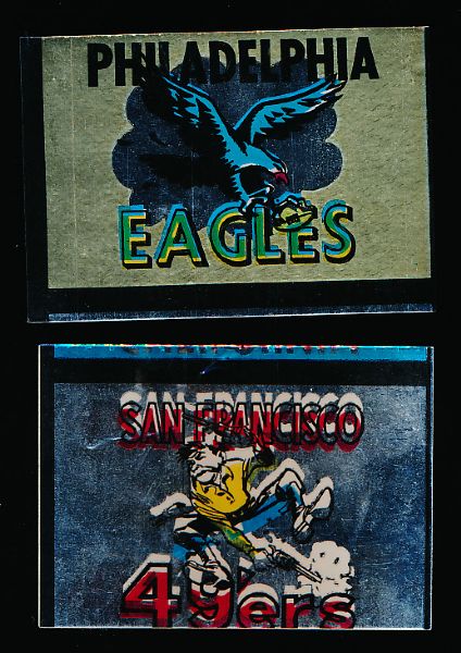 1960 Topps FB Mettalic Inserts- 11 Diff.
