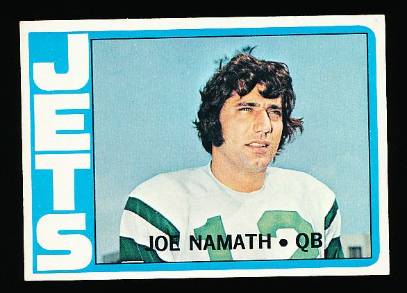 1972 Topps Fb- #100 Joe Namath, Jets