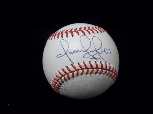 Omar Vizquel Autographed Official AL Gene Budig Bsbl.