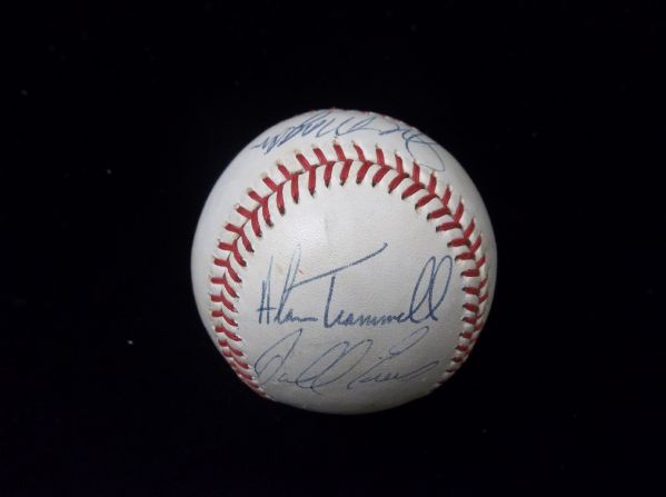 Official NL William White Bsbl. Autographed by 4 Diff. Stars