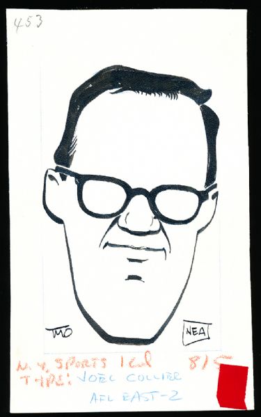 Murray Olderman Original Drawing- Joel D. Collier, Football