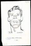 Murray Olderman Original Drawing- Bob Seagren, Track and Field