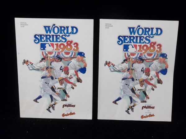 1983 World Series Official Programs- Phillies vs. Orioles- 2 Copies