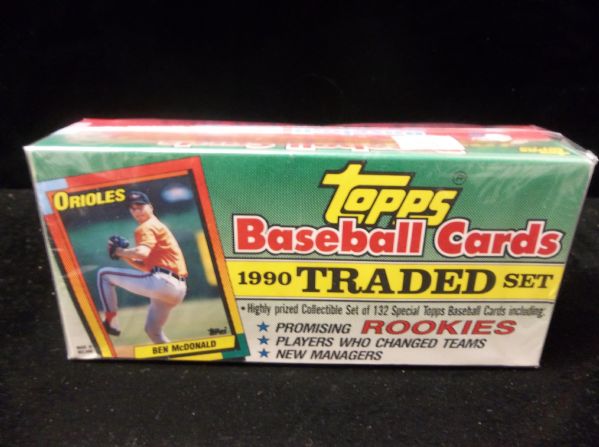 1990 & ’91 Topps Traded Baseball “Flat” Retail Sets of 132 Cards