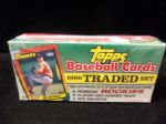 1990 & ’91 Topps Traded Baseball “Flat” Retail Sets of 132 Cards