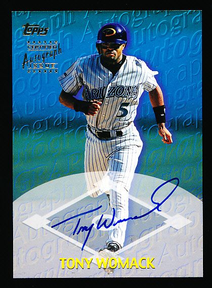 1999 Topps Traded Bb- “Autographs”- #TA8 Tony Womack, Diamondbacks