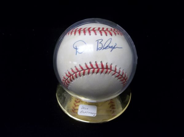 Don Blasingame Autographed Official NL Leonard Coleman Baseball