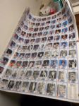 1989 Collegiate Collection North Carolina Basketball Uncut Sheets of 100 Cards- 8 Sheets (4 Sets)