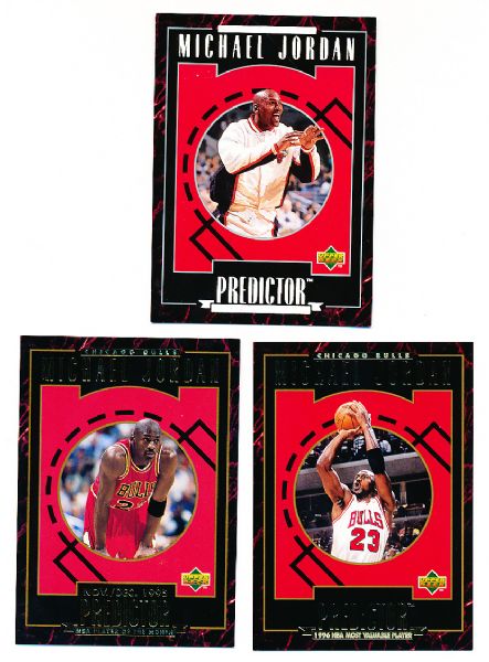 1995-96 Upper Deck Bskt.- Michael Jordan “Predictor” Cards- 8 Diff.