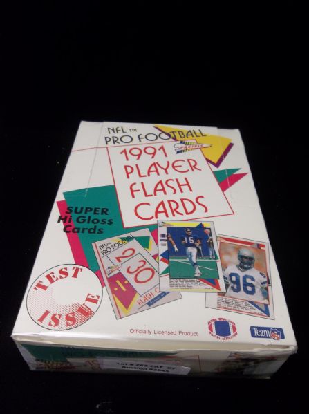 1991 Pacific “Flash Cards” Test Issue Football- 1 Unopened Wax Box