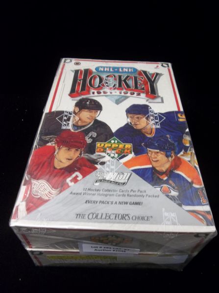 1991-92 Upper Deck Hockey- Low Series (Find Hull)- 2 Unopened Wax Boxes