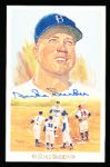 1989 Perez-Steele Celebration Bsbl. Postcard- #38 Duke Snider, Brooklyn Dodgers- Autographed