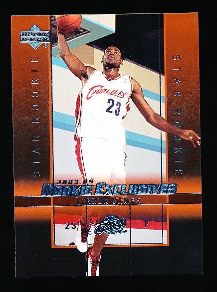 2003-04 Upper Deck Rookie Exclusives Bskbl. #1 LeBron James RC