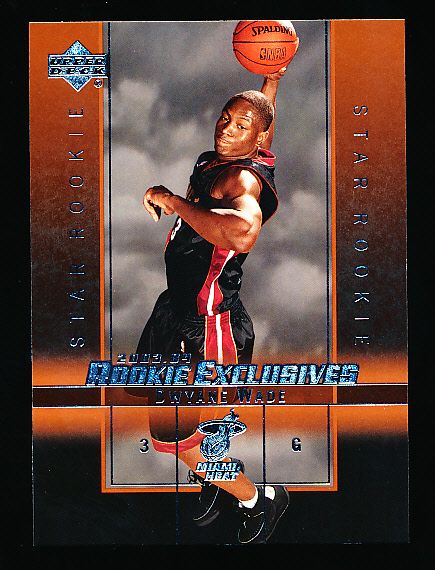 2003-04 Upper Deck Rookie Exclusives Bskbl. #5 Dwayne Wade RC