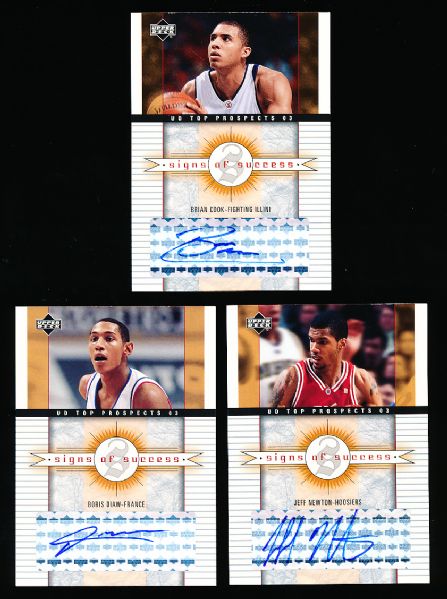 2003-04  Upper Deck Top Prospects Bskbl. “Signs of Success”- 4 Diff. Cards