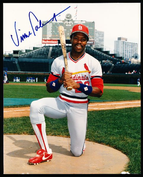 Vince Coleman Autographed St. Louis Cardinals 8 x 10 Color Photo