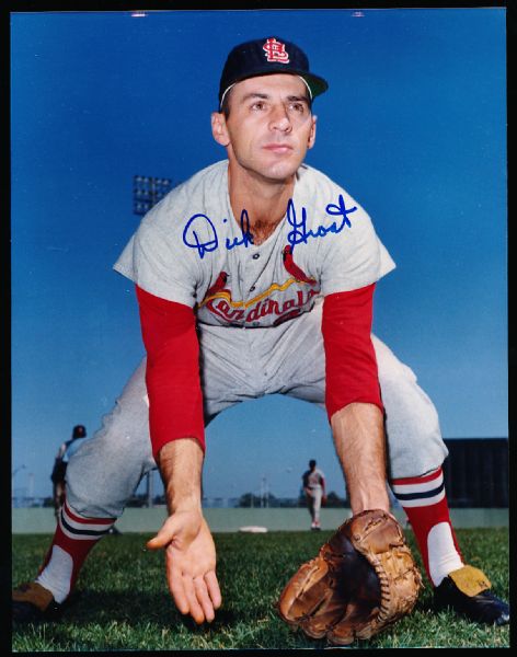 Dick Groat Autographed St. Louis Cardinals 8 x 10 Color Photo