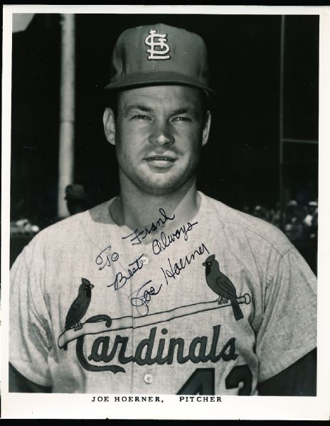 Joe Hoerner Autographed St. Louis Cardinals 8 x 10 B/W Photo