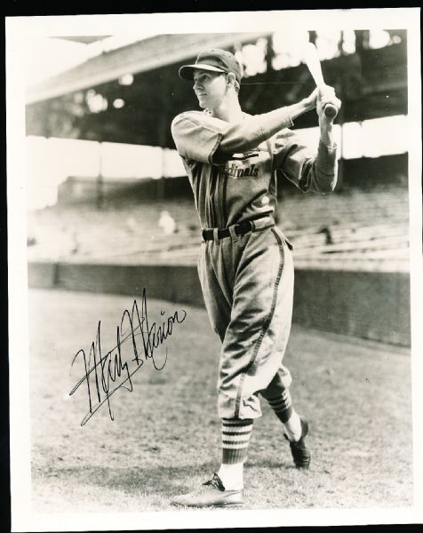 Marty Marion Autographed St. Louis Cardinals 8 x 10 B/W Photo