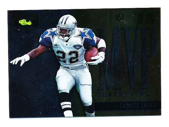 1995 Pro Line Ftbl. “MVP Redemption” #11 Emmitt Smith, Cowboys- 2 Diff. Cards