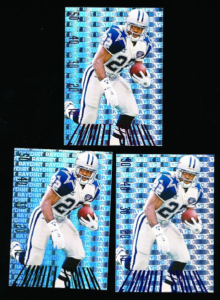 1995 SkyBox Premium Ftbl. “Paydirt” #25 Emmitt Smith, Cowboys- 5 Diff. Cards