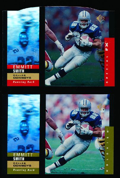 1995 SP Ftbl. “Holoview” #31 Emmitt Smith, Cowboys- 2 Diff. Cards