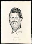Murray Olderman Original Drawing- Cary Middlecoff, Golf