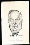 Murray Olderman Original Drawing- Maurice Podoloff, Basketball/Hockey