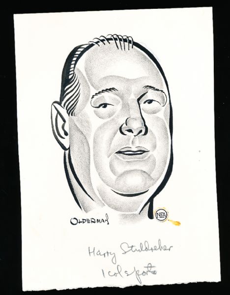 Murray Olderman Original Drawing- Harry Stuhldreher, Football