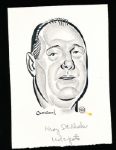 Murray Olderman Original Drawing- Harry Stuhldreher, Football