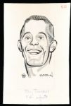 Murray Olderman Original Drawing- Tony Trabert, Tennis