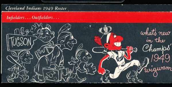 1949 Cleveland Indians Bsbl. Spring Training Accordian Style Media Guide