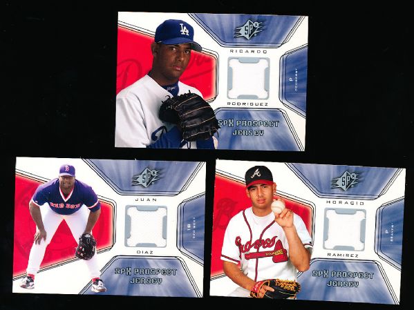 2001 SPx Baseball- “Jersey” SP Subset Cards- 5 Diff.