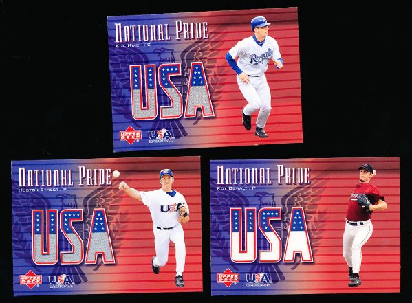 2003 Upper Deck Bb- “National Pride Memorabilia”- 6 Diff.