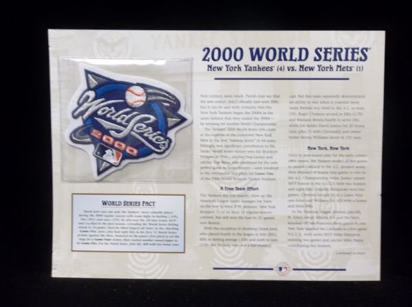 Willabee & Ward 2000 World Series N.Y. Yankees vs. N.Y. Mets Patch