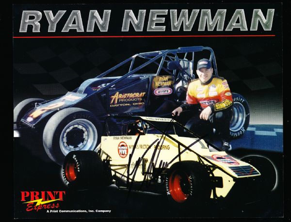 Ryan Newman Autographed Print Express Midget Racing 8” x 10” Handout