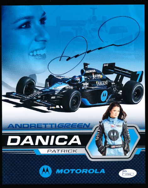 Danica Patrick Autographed Motorola Racing 8” x 10” Handout- JSA Authenticated