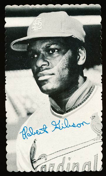 1974 Topps Baseball Deckle Edge- #3 Bob Gibson, Cardinals- gray back