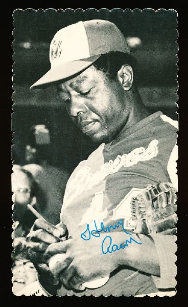 1974 Topps Baseball Deckle Edge- #57 Hank Aaron, Braves- white back