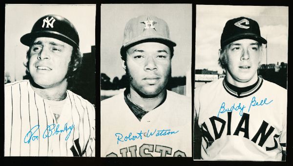1974 Topps Baseball Deckle Edge- 3 Diff- Straight Edge Cards(Proofs)- White backs